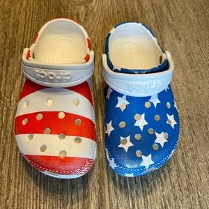 Toddler Boys American Flag Crocs